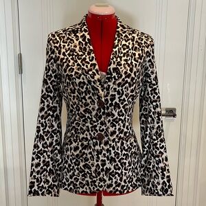 Stylish Leopard Print Women's Blazer